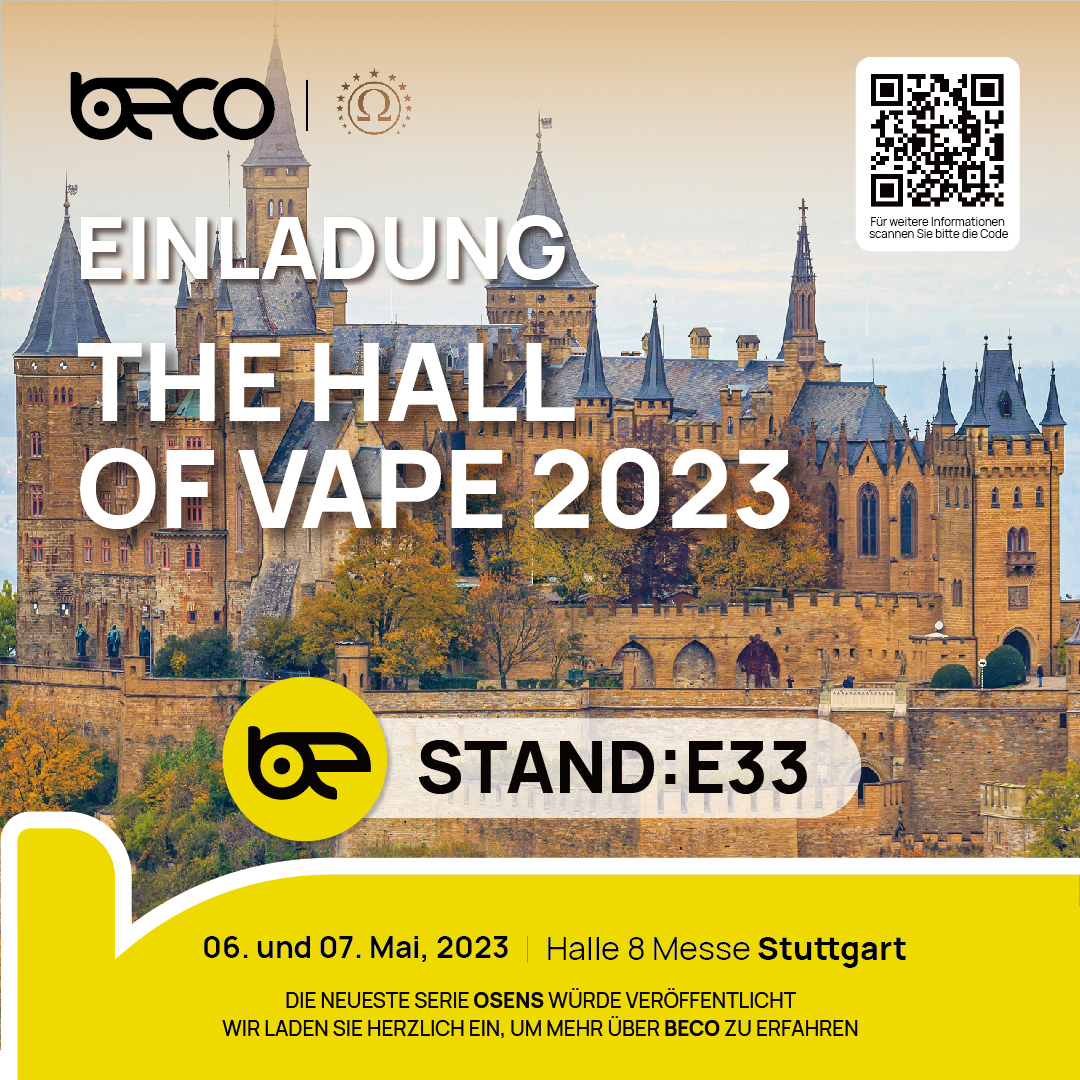 BecoVape To Showcase Neueste Produkten auf The Hall of Vape Messe in Stuttgart